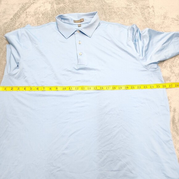 PETER MILLAR Men's Summer Comfort Polo Shirt Blue Size XL - Picture 8 of 10
